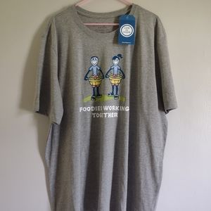 Life Is Good "Foodies Working Together" Vintage Crusher Tee XXXL